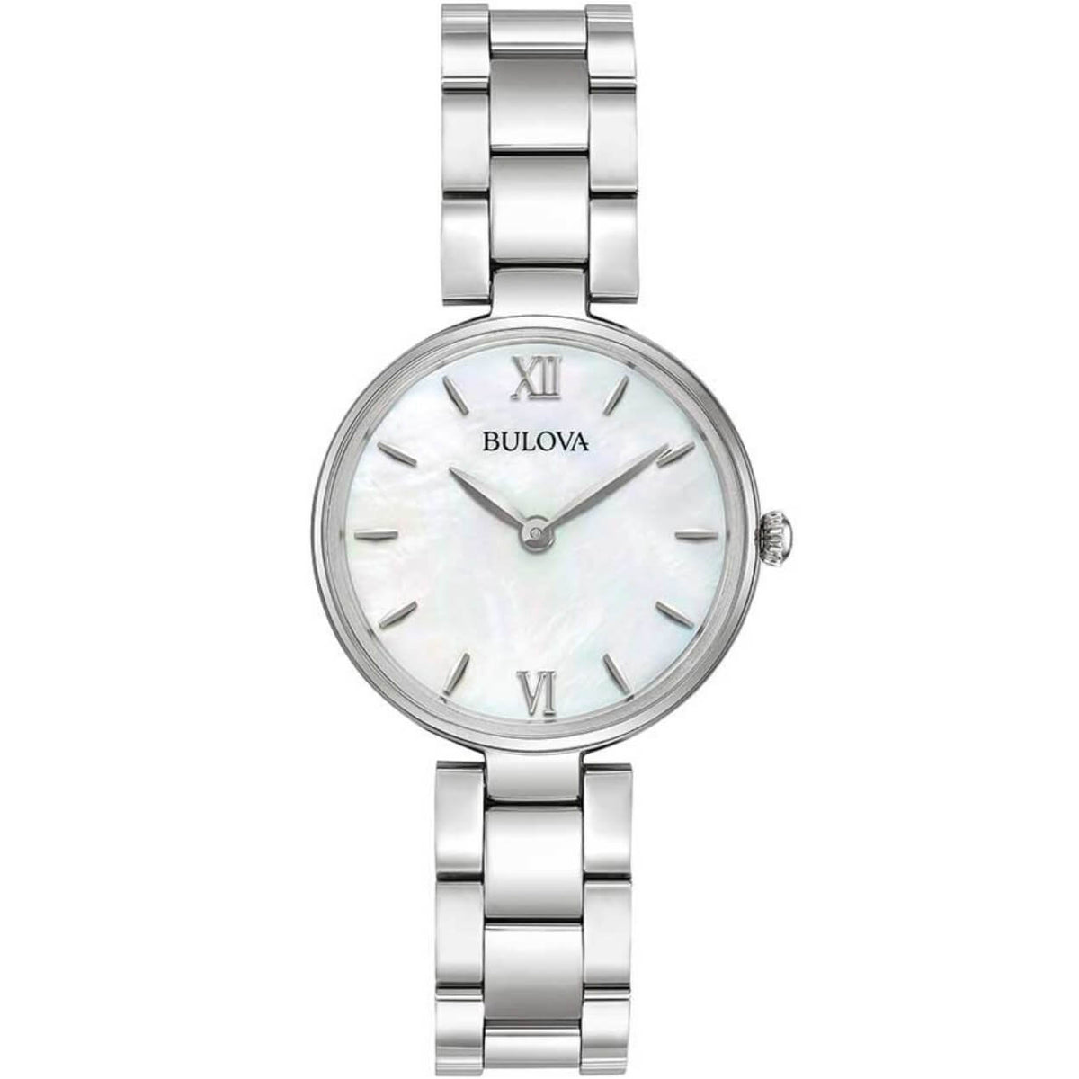 Bulova Bracelet 96L229 analog damklocka med pärlemor urtavla och armband i rostfritt stål