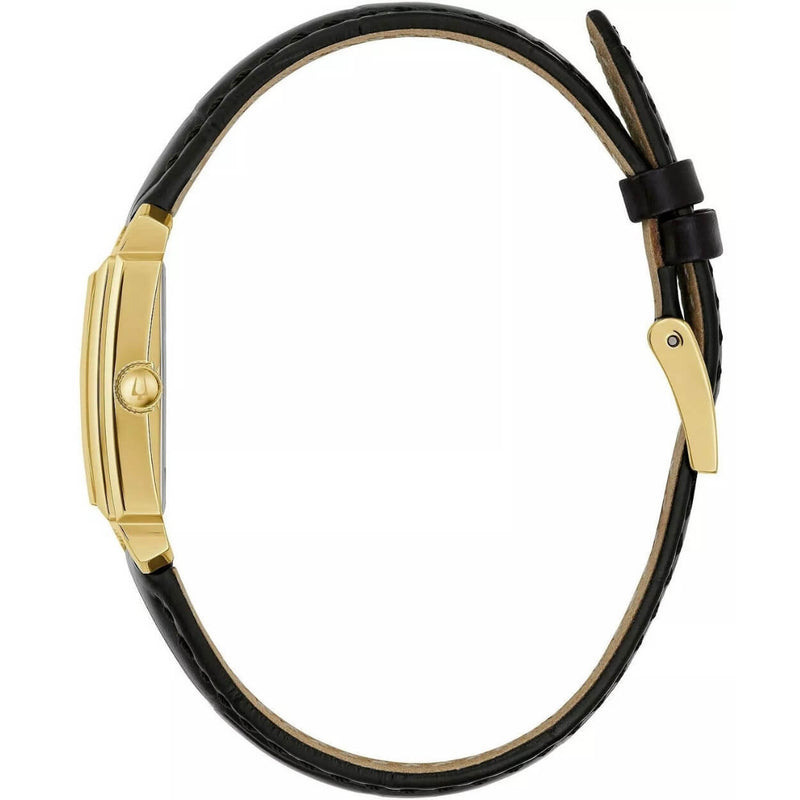 Bulova Sutton Rectangle 97P166 analog damklocka med vit urtavla och armband i läder