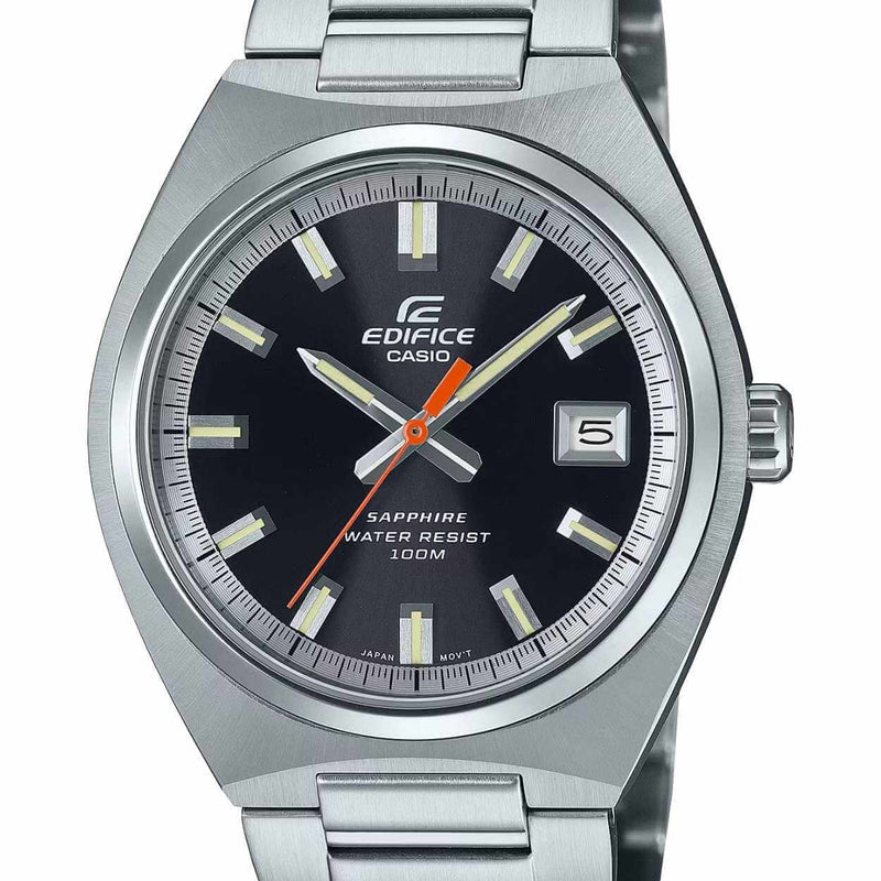 Casio Edifice EFB-109D-1AVEF analog herrklocka med svart urtavla och armband i rostfritt stål
