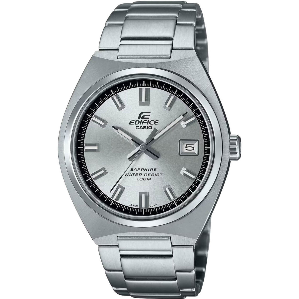 Casio Edifice EFB-109D-7AVEF analog herrklocka med silver urtavla och armband i rostfritt stål
