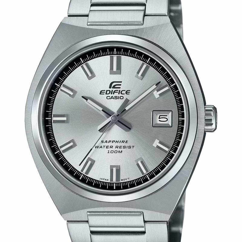 Casio Edifice EFB-109D-7AVEF analog herrklocka med silver urtavla och armband i rostfritt stål