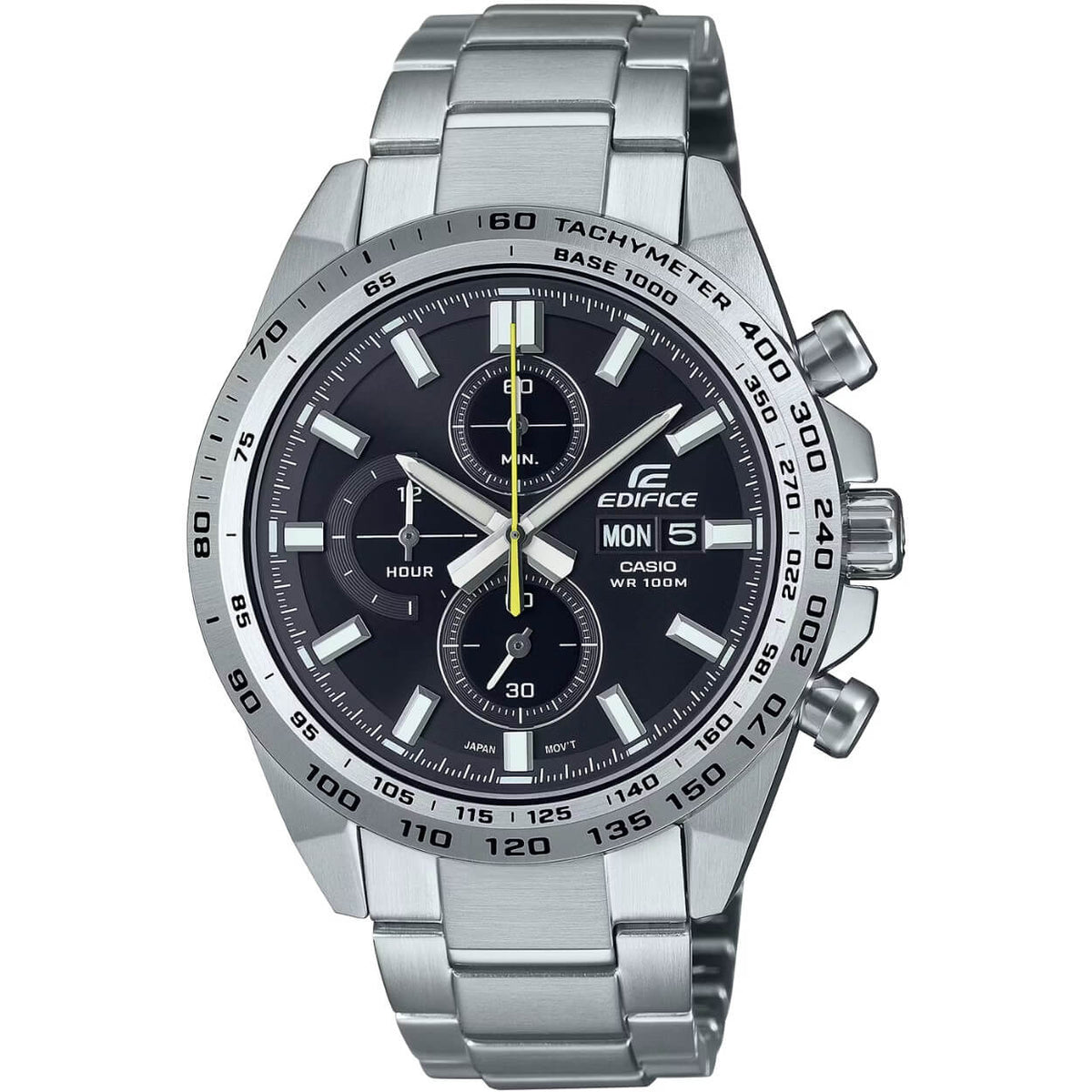 Casio Edifice EFR-574D-1AVUEF analog herrklocka med svart urtavla och armband i rostfritt stål