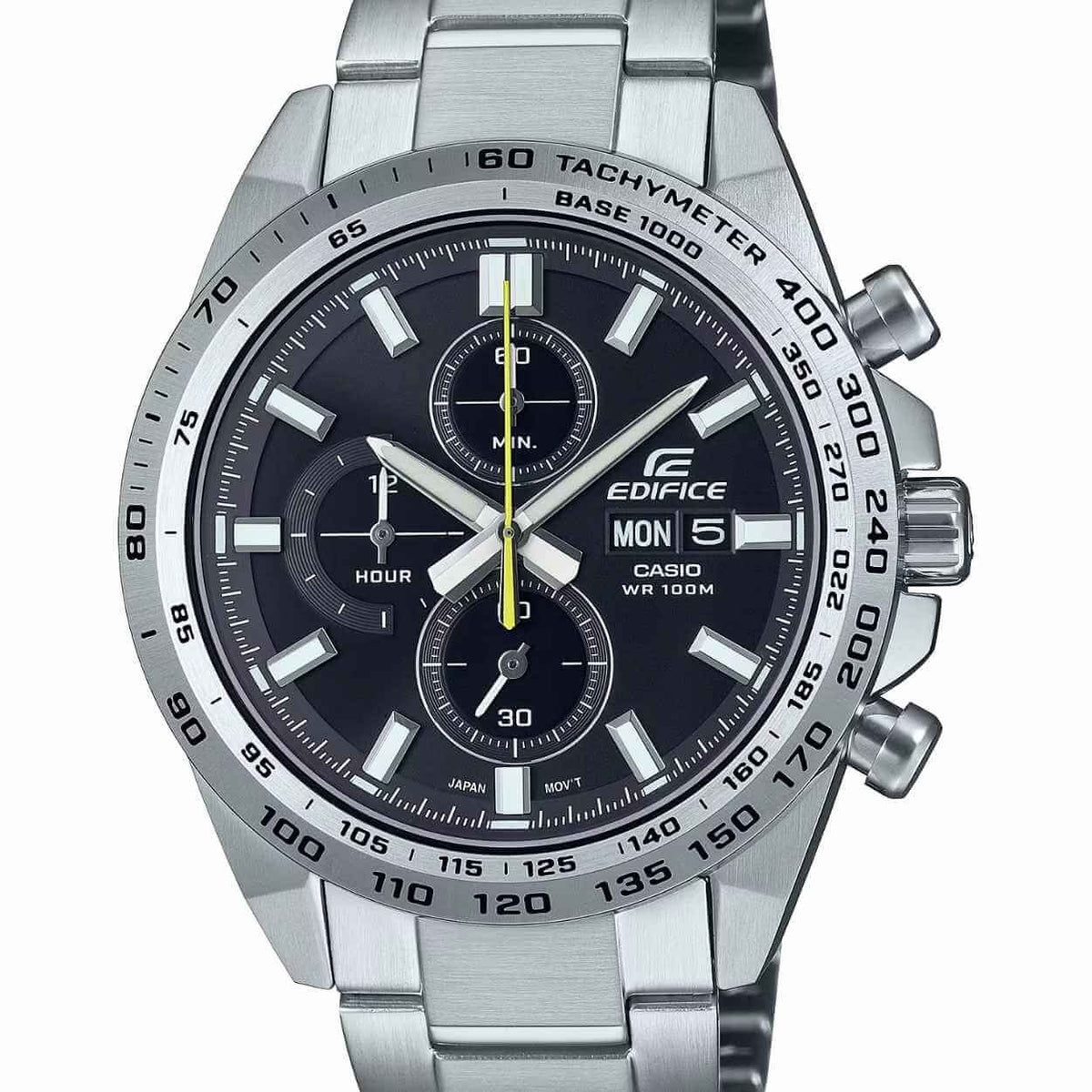Casio Edifice EFR-574D-1AVUEF analog herrklocka med svart urtavla och armband i rostfritt stål