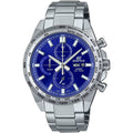 Casio Edifice EFR-574D-2AVUEF analog herrklocka med blå urtavla och armband i rostfritt stål