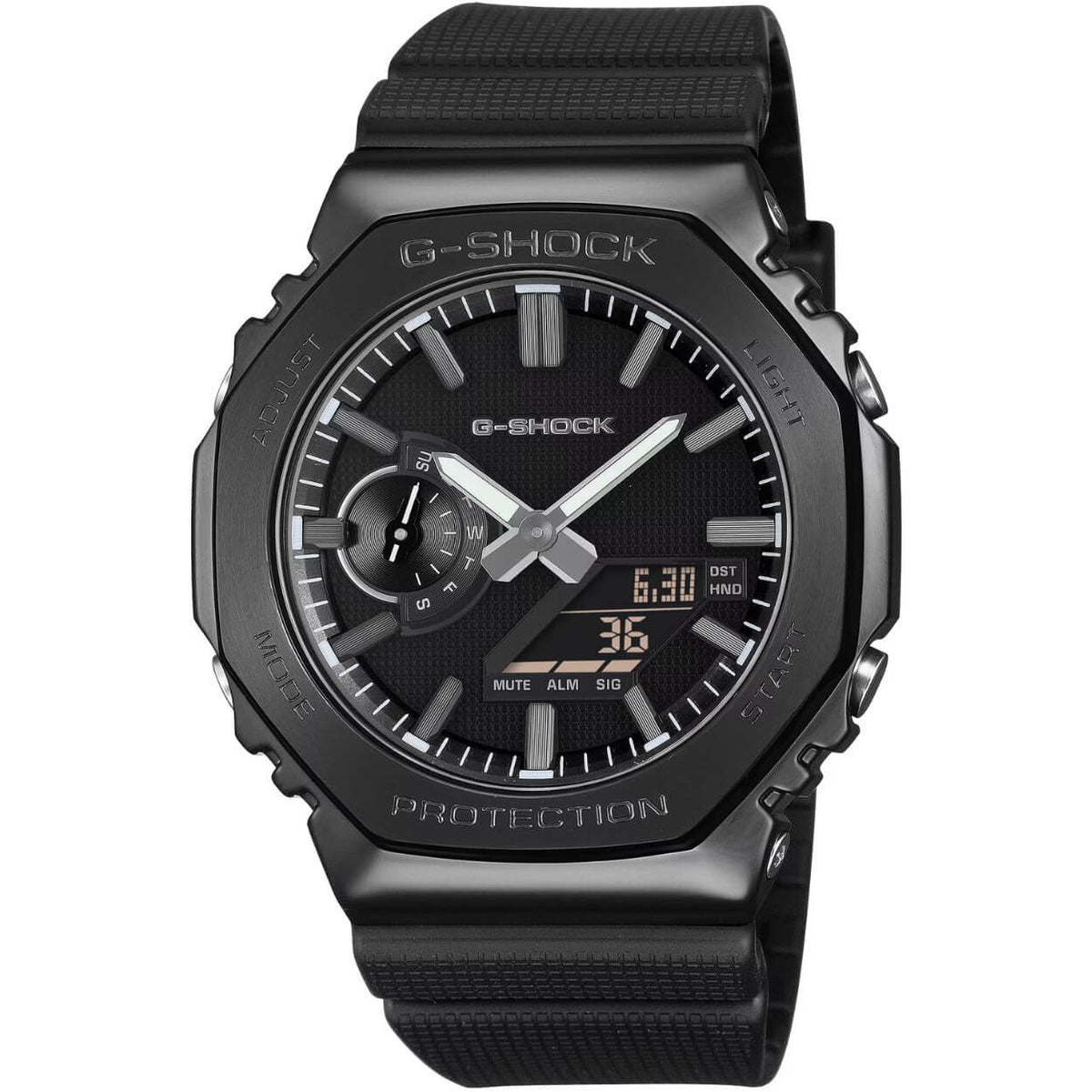 Casio G-shock GM-2100LXB-1AER digital herrklocka med svart urtavla och armband i resin