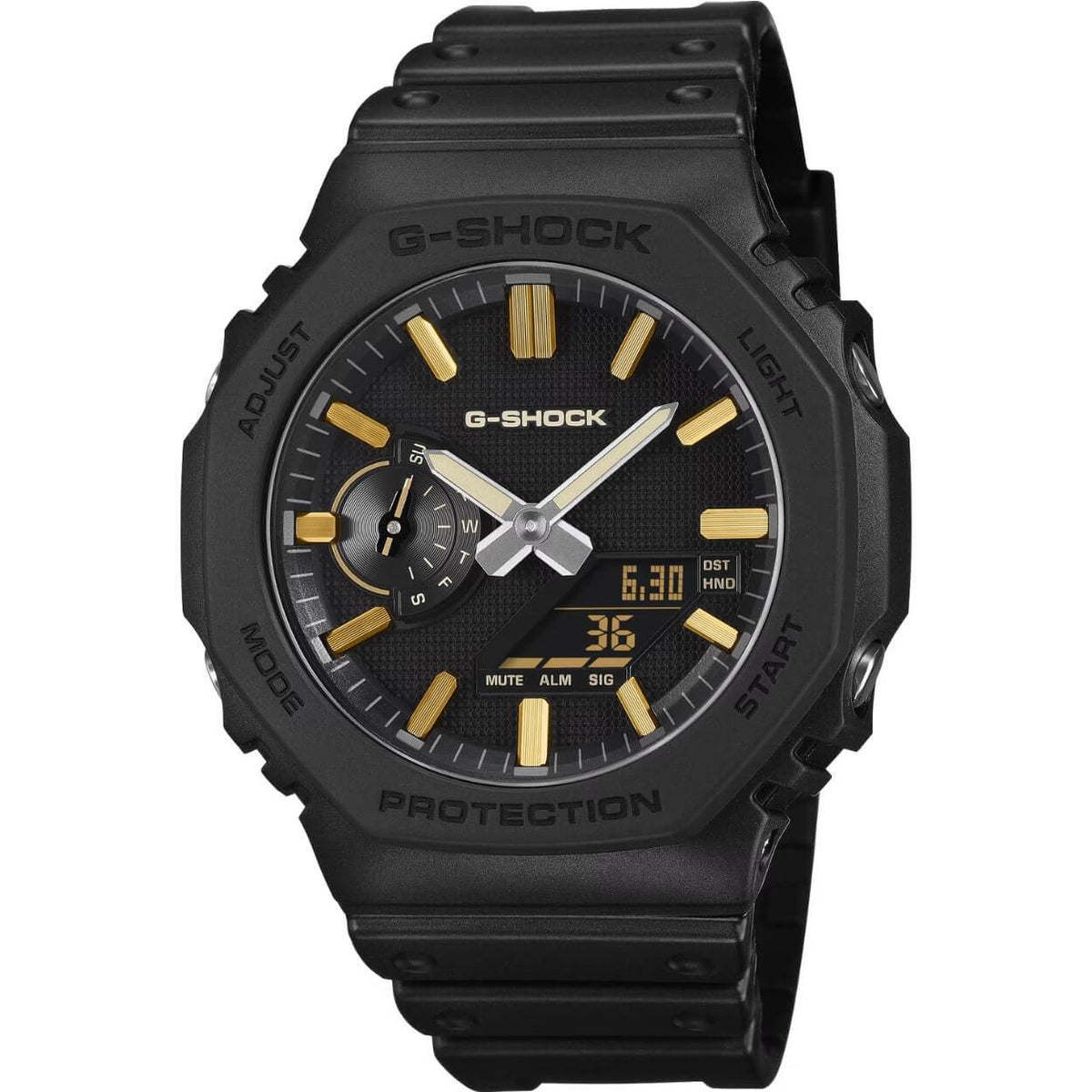 Casio G-shock GA-2100LXB-1A9ER analog herrklocka med svart urtavla och armband i resin