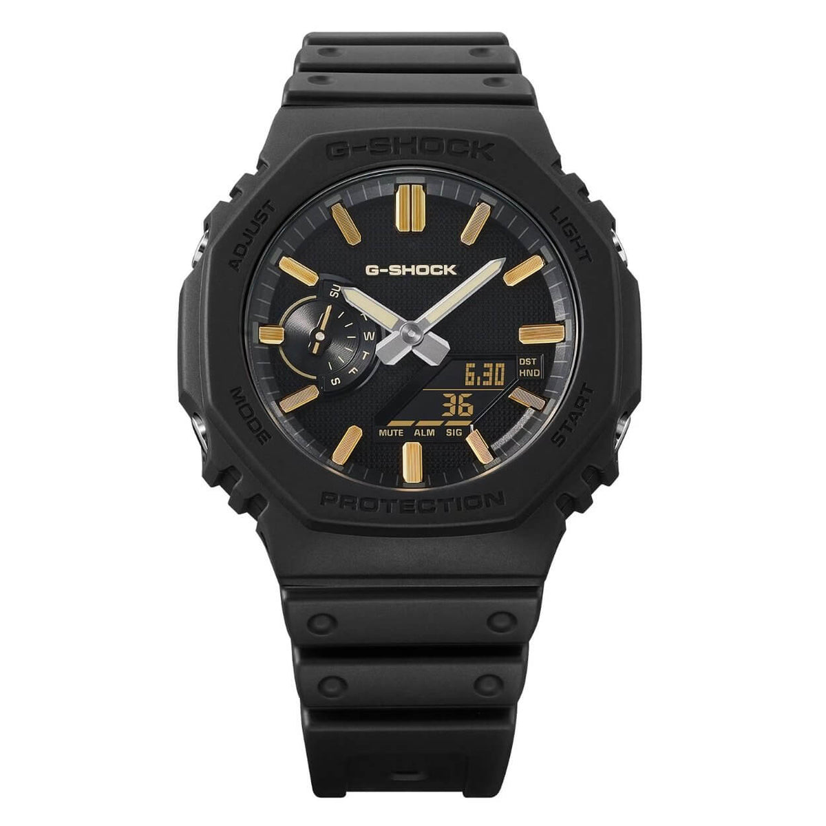 Casio G-shock GA-2100LXB-1A9ER analog herrklocka med svart urtavla och armband i resin