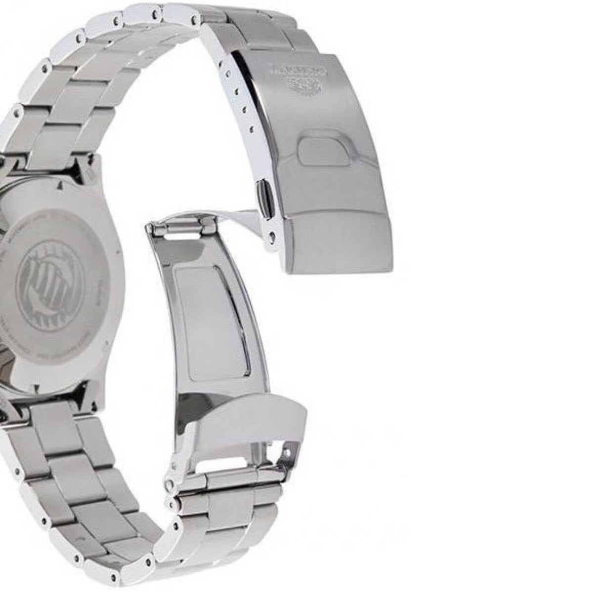Orient Contemporary RA-AA0004E39B analog herrklocka med grön urtavla och armband i rostfritt stål