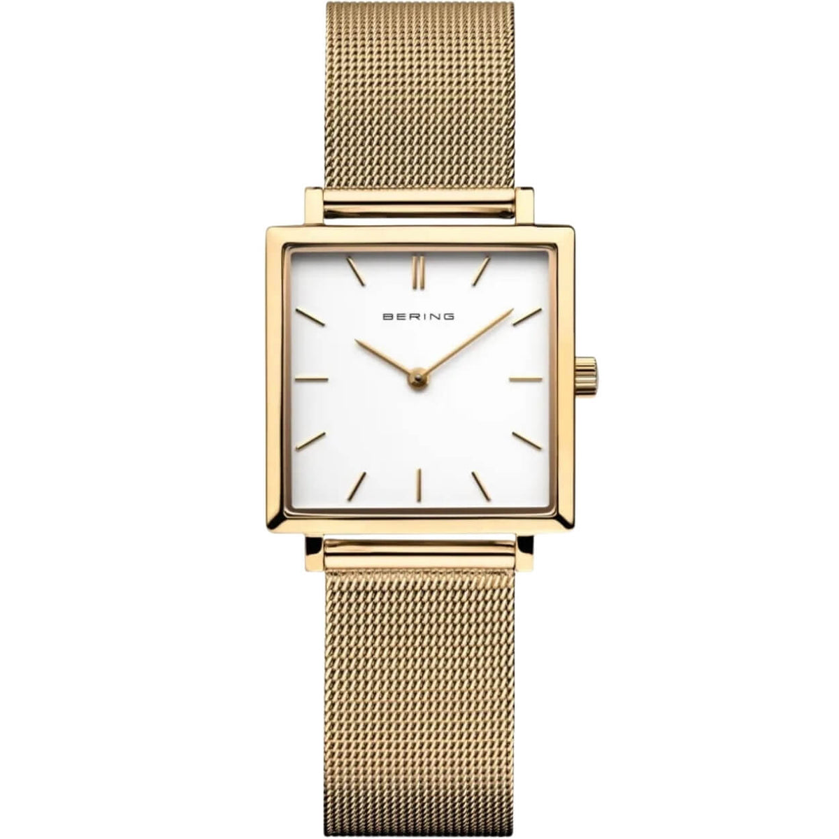 Bering Classic 18226-334 analog damklocka med vit urtavla och armband i mesh