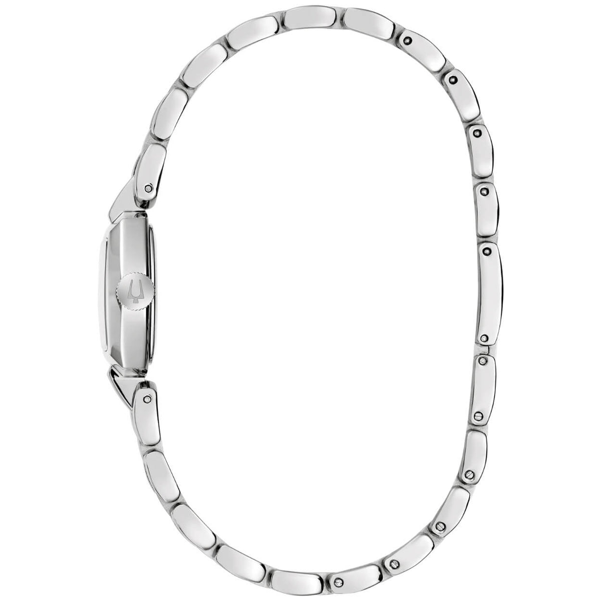 Bulova Goddess Of Time 96L361 analog damklocka med blå urtavla och armband i rostfritt stål