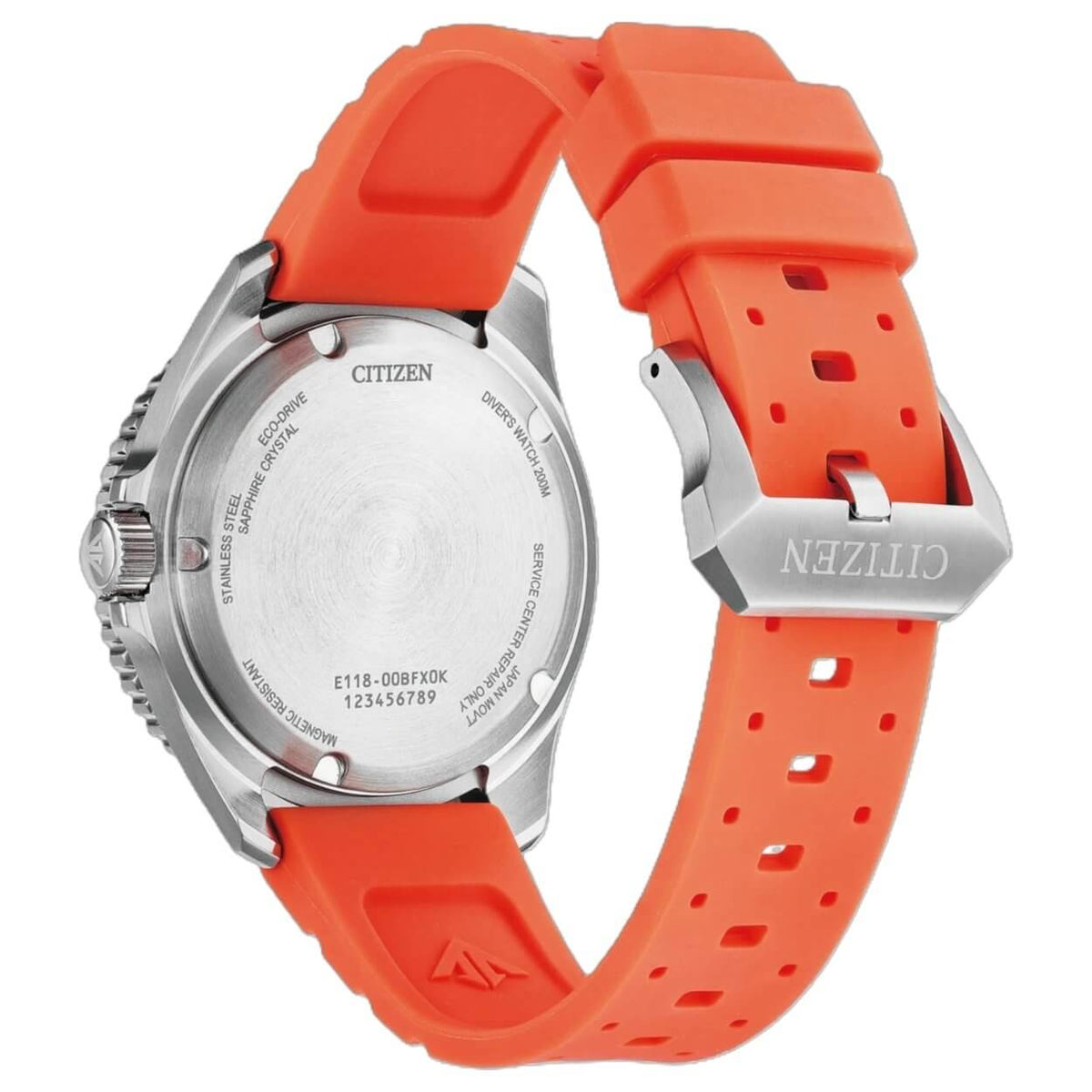 Citizen Promaster Marine BN0268-01E analog herrklocka med svart urtavla och armband i gummi