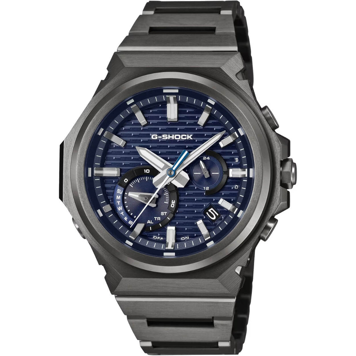 Casio G-Shock G-Steel GST-B1000BD-2AER analog herrklocka med mörk blå urtavla och armband i rostfritt stål