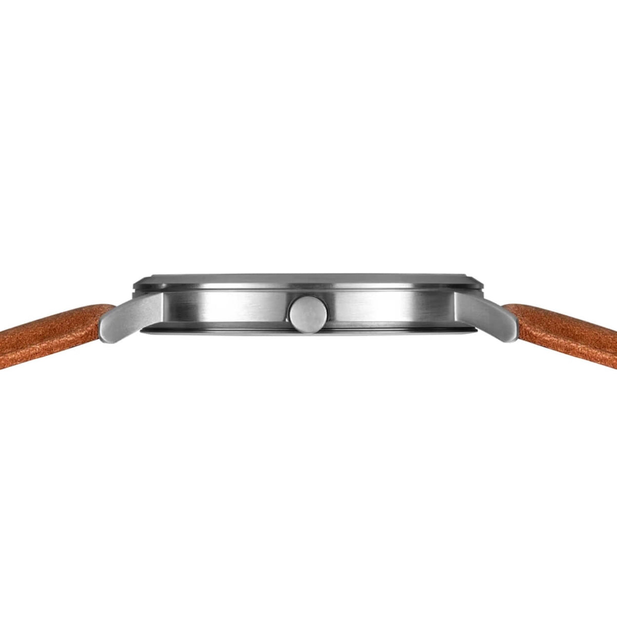 Bering Titanium 18640-568 analog herrklocka med grön urtavla och armband i läder