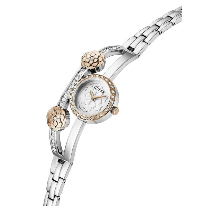 Guess Chole Damklocka GW0756L3 analog damklocka med silver urtavla och armband i rostfritt stål