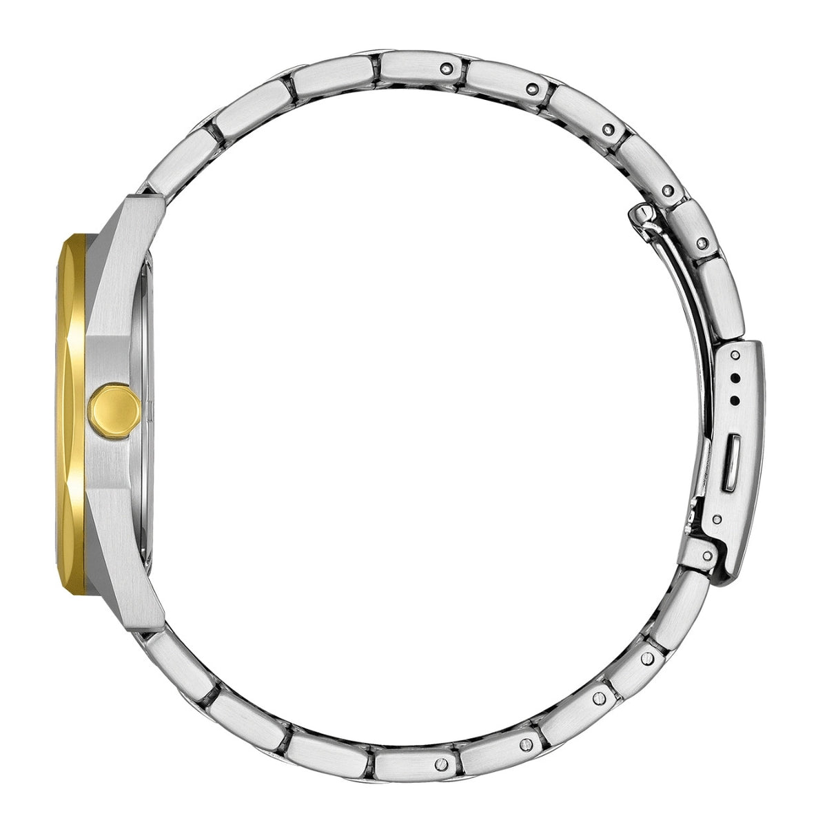 Citizen Eco-Drive BM7624-82A analog herrklocka med vit urtavla och armband i rostfritt stål