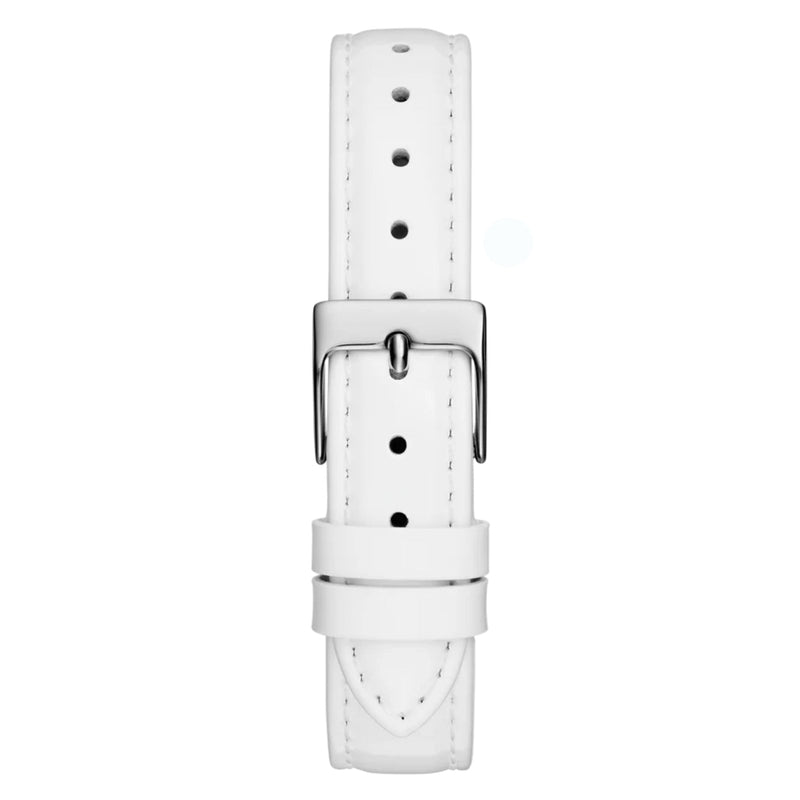 Guess ENCHANTMENT Damklocka GW0764L4 analog damklocka med silver urtavla och armband i läder