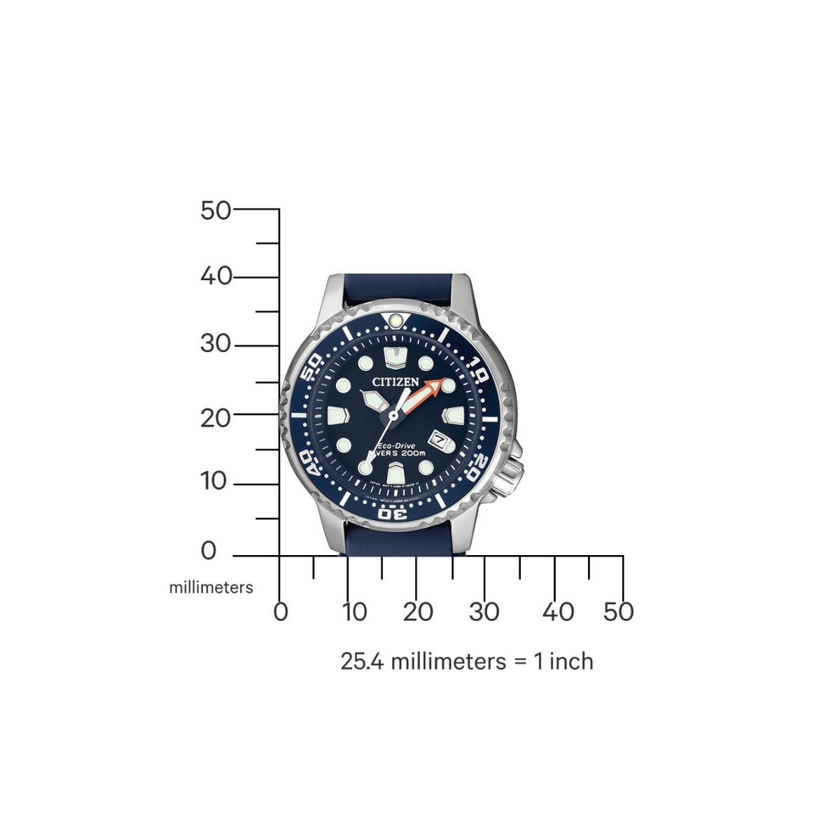 Citizen Promaster Dive EP6051-14L analog damklocka med blå urtavla och armband i resin