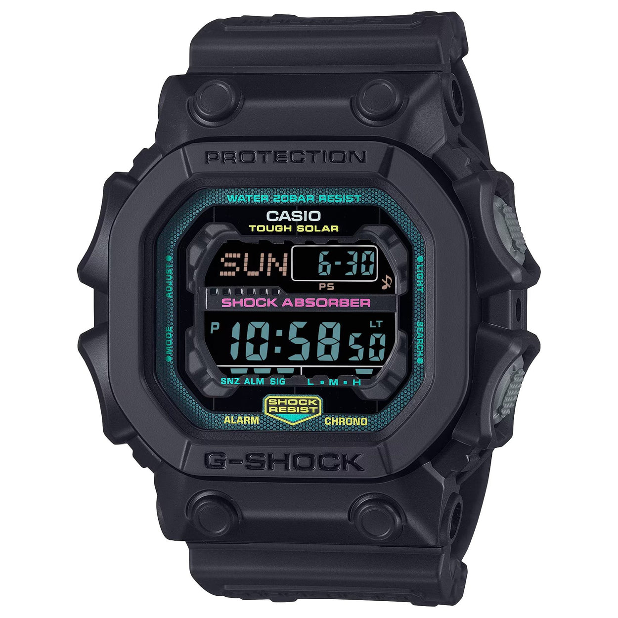 Casio G-shock Ø53,6mm GX-56MF-1ER digital herrklocka med svart urtavla och armband i resin