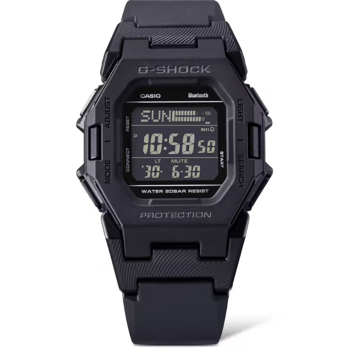 Casio G-Shock Stegräknare GD-B500-1ER digital unisexklocka med svart urtavla och armband i resin