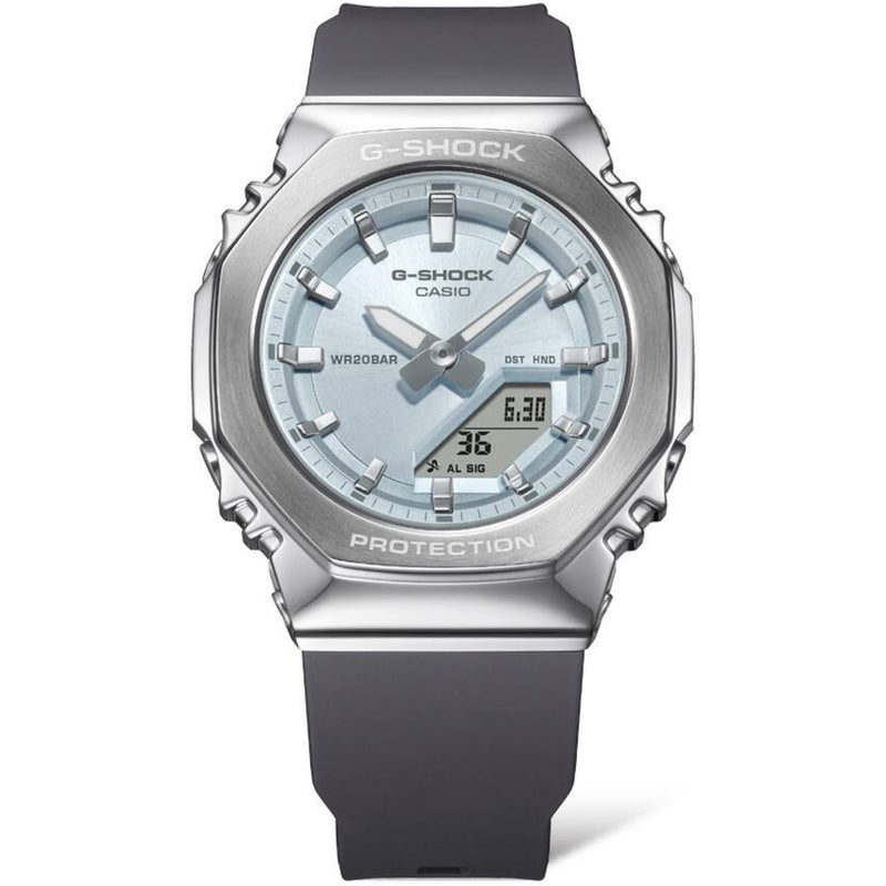 Casio G-Shock Small GM-S2110-2AER ana-digi unisexklocka med blå urtavla och armband i resin