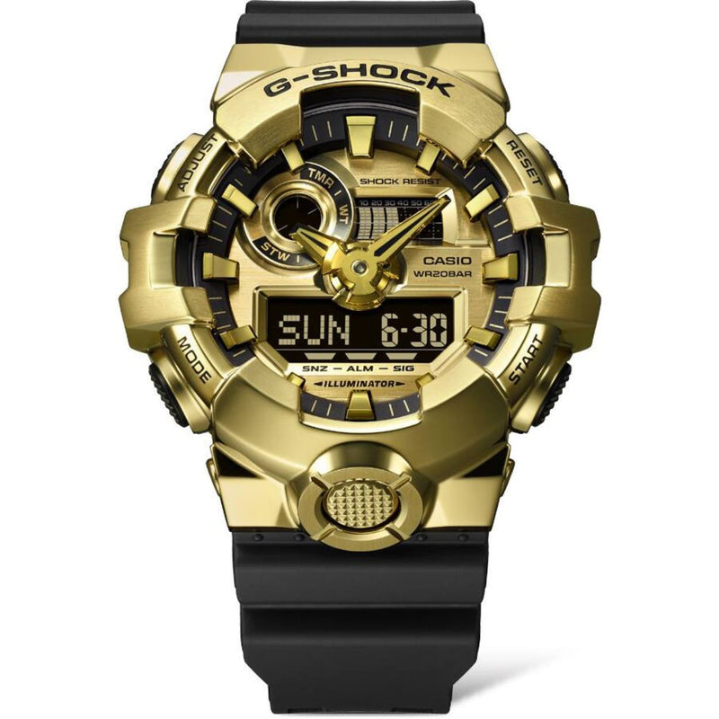Casio G-Shock G-Steel GM-700G-9AER ana-digi herrklocka med svart urtavla och armband i resin