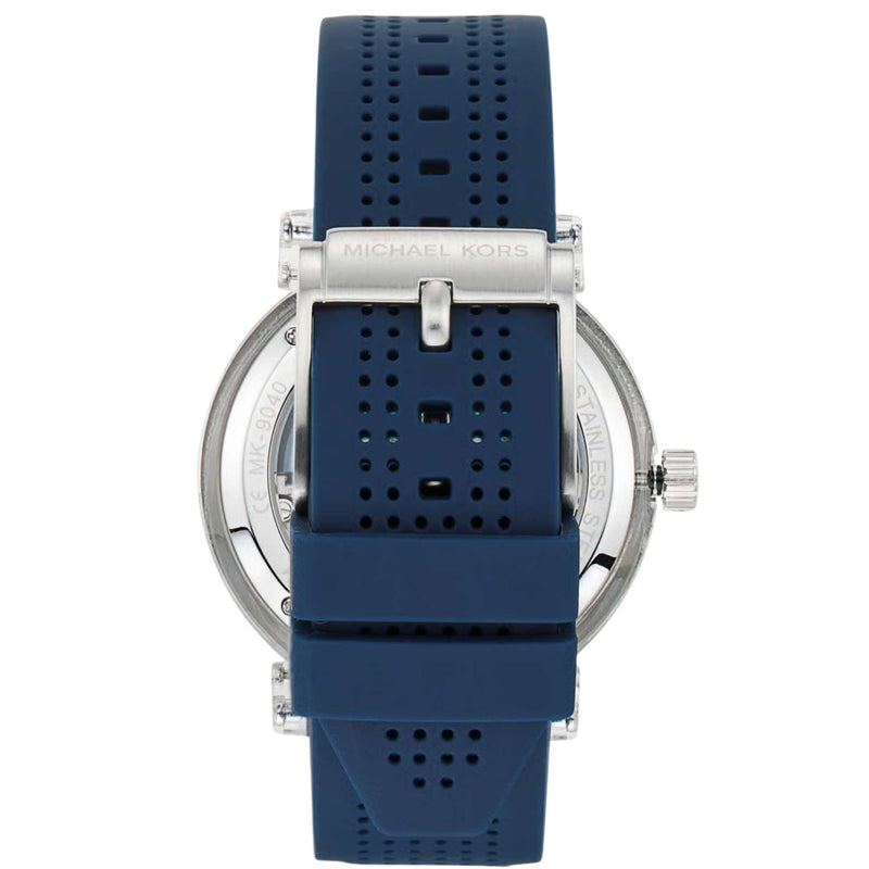 Michael Kors automatiskt MK9040 analog herrklocka med grå urtavla och armband i gummi