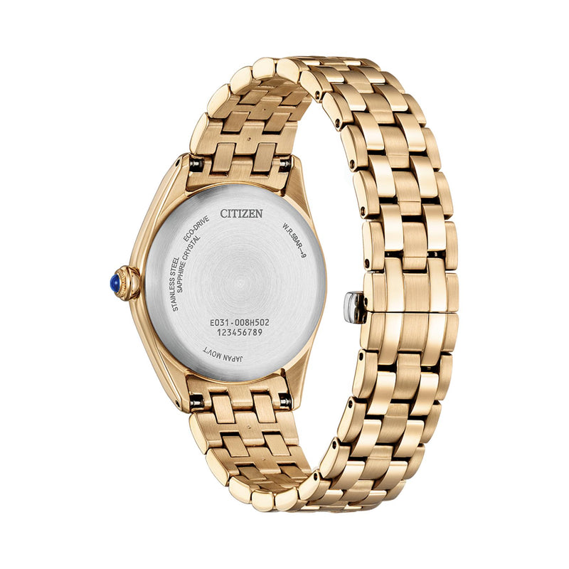 Citizen Eco-Drive EM1143-81X analog damklocka med flerfärgad urtavla och armband i rostfritt stål