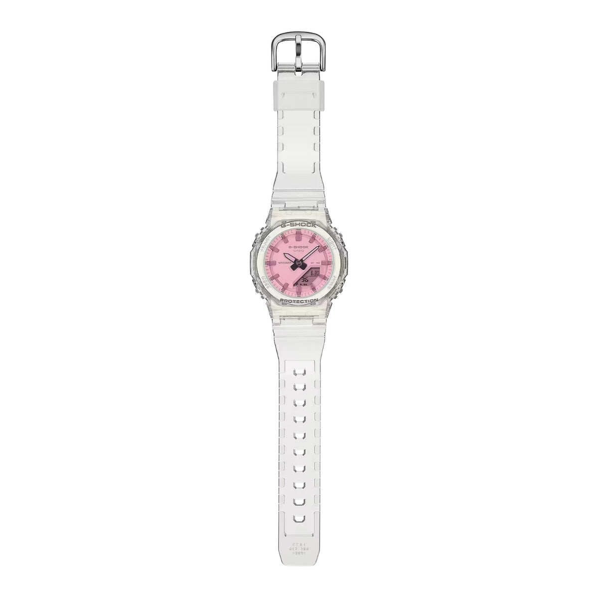 Casio G-Shock GMA-P2100SR-7AER ana-digi unisexklocka med rosa urtavla och armband i resin