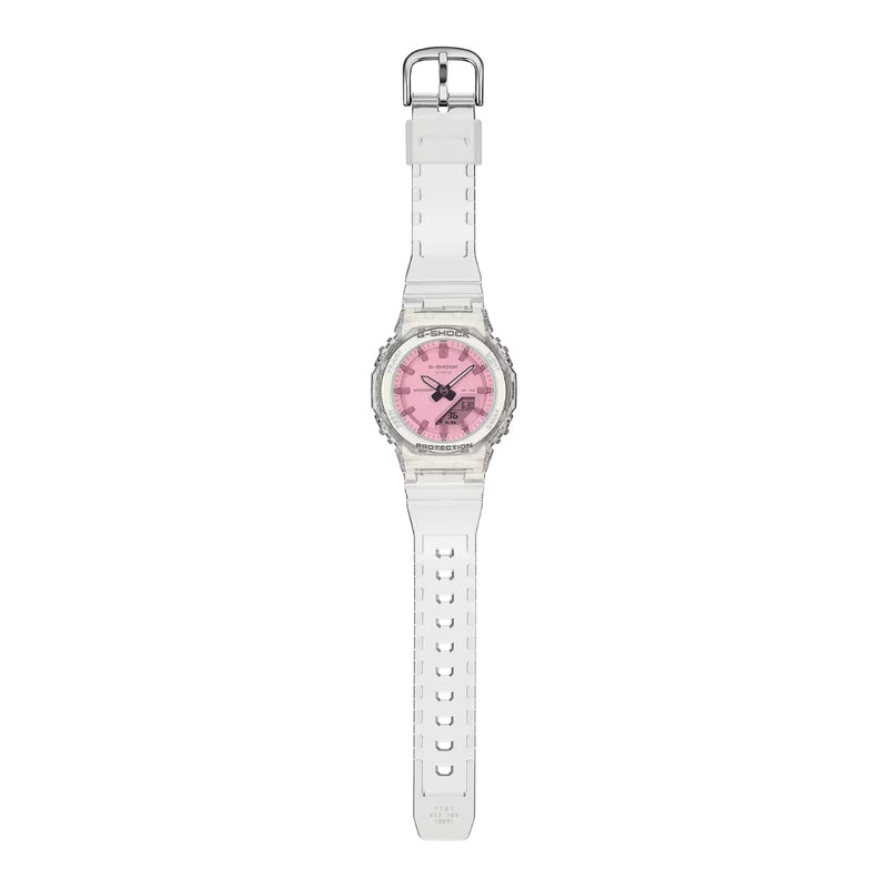 Casio G-Shock GMA-P2100SR-7AER (lägg gtin) ana-digi unisexklocka med rosa urtavla och armband i resin