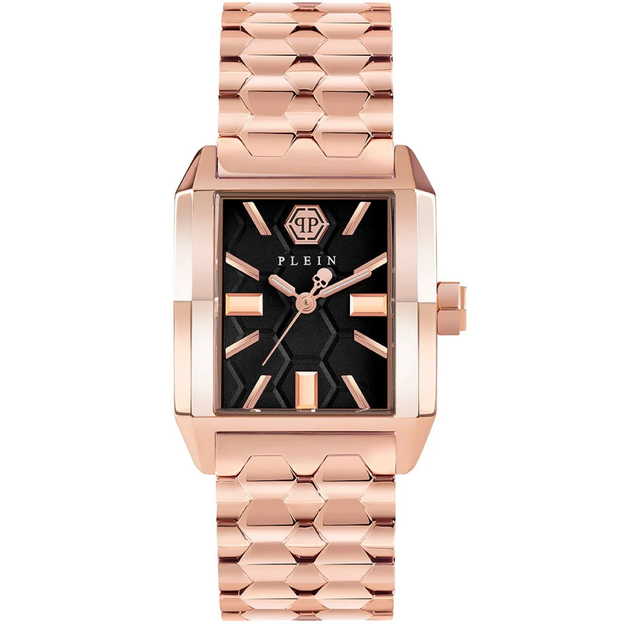 Philipp Plein Offshore PWMAA0822 analog damklocka med brun urtavla och armband i rostfritt stål