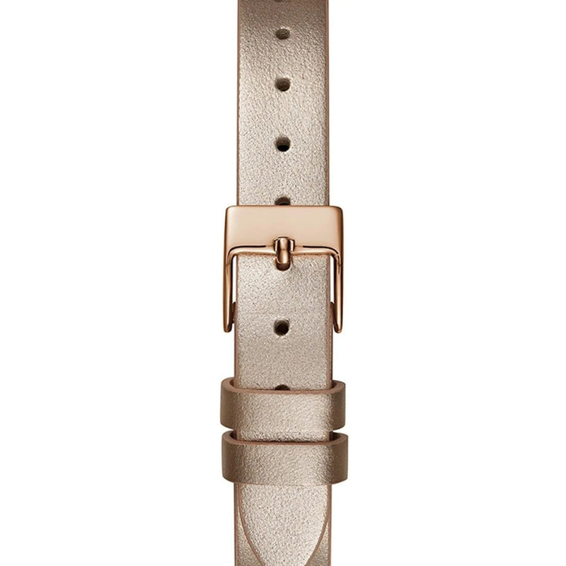 Guess Bauble Damklocka GW0103L2 analog damklocka med silver urtavla och armband i läder