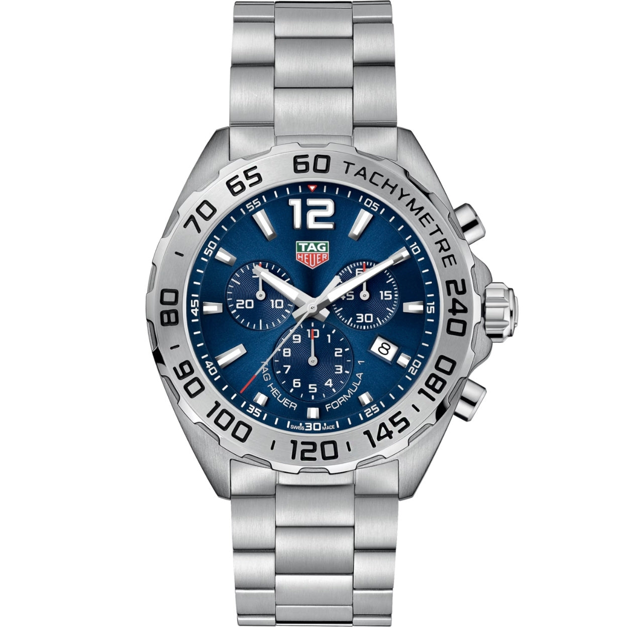 TAG Heuer Formula 1 Chronograph CAZ101K.BA0842 analog herrklocka med blå urtavla och armband i rostfritt stål