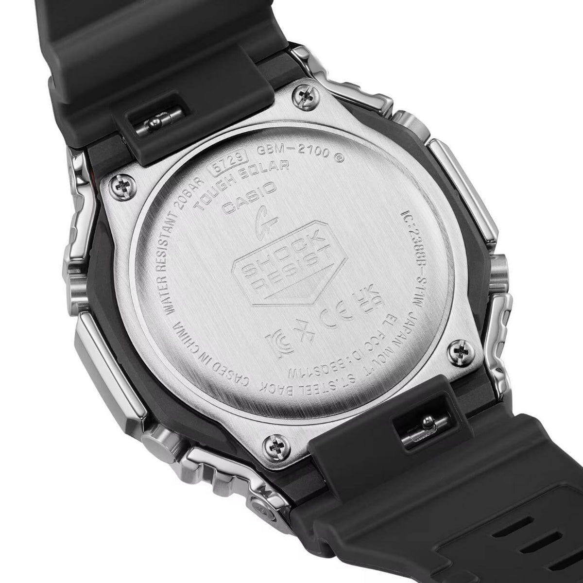 Casio G-Shock GBM-2100-1AER ana-digi herrklocka med svart urtavla och armband i resin