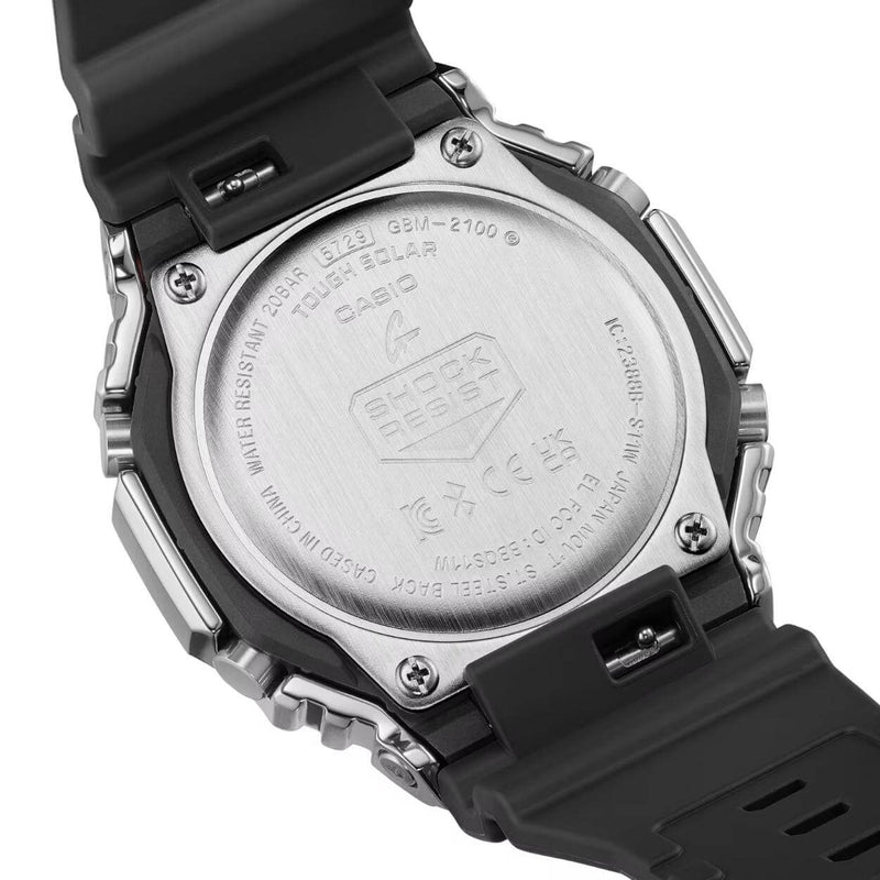 Casio G-Shock GBM-2100-1AER ana-digi herrklocka med svart urtavla och armband i resin