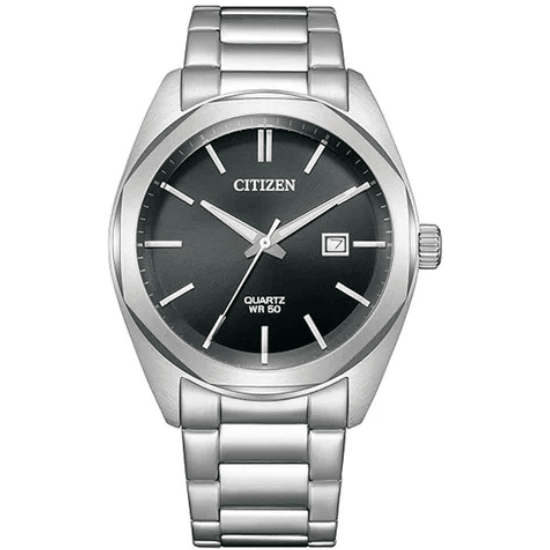 Citizen Hyperion BI5110-54E analog herrklocka med svart urtavla och armband i rostfritt stål