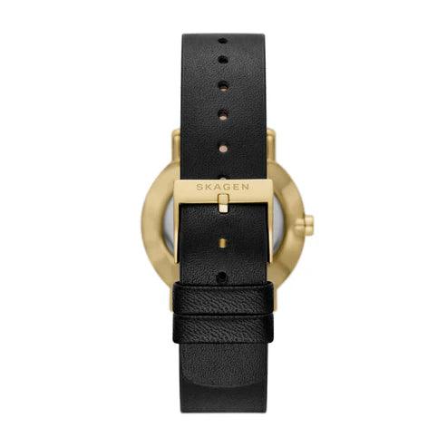 Skagen Kuppel Lille SKW3114 analog damklocka med svart urtavla och armband i läder
