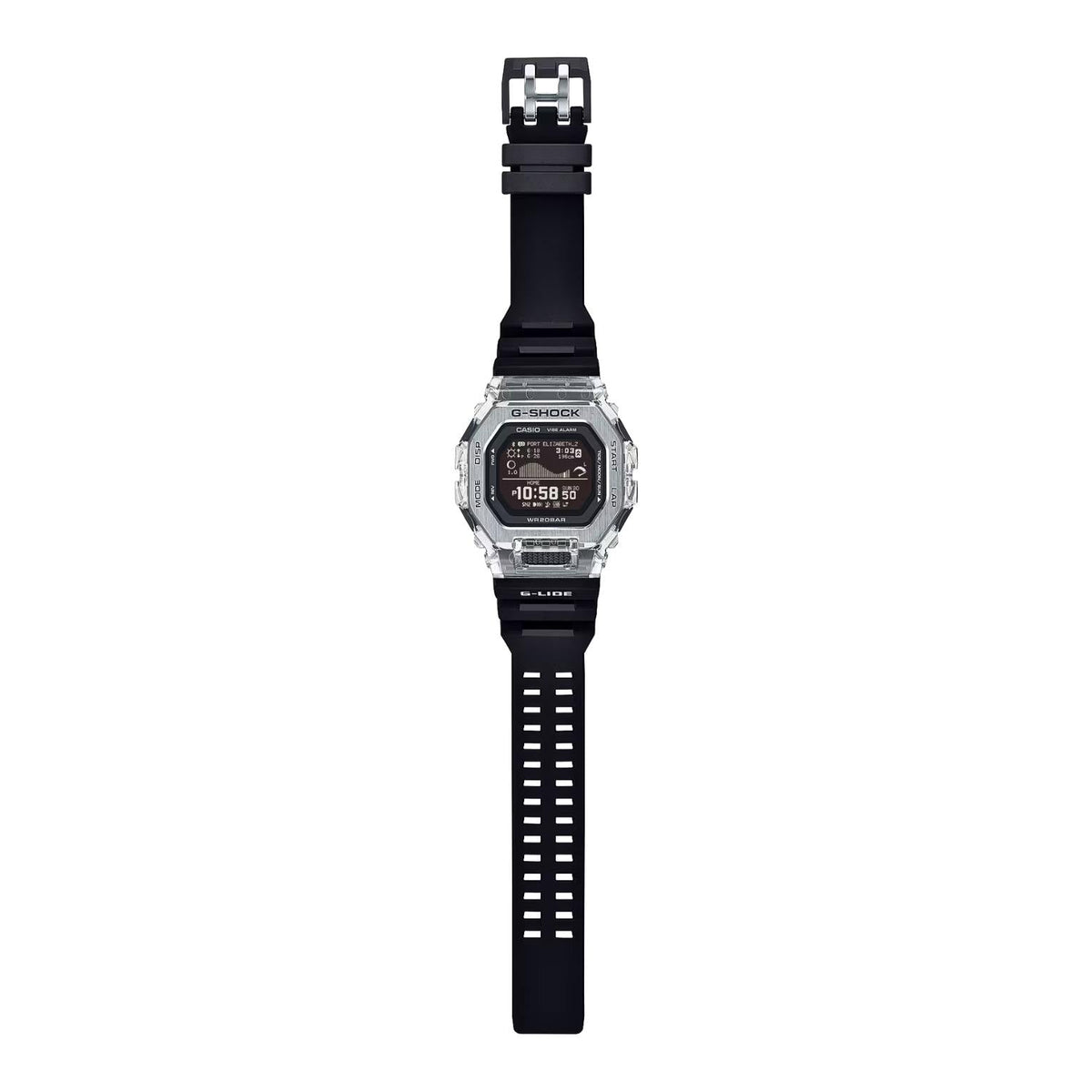 Casio G-Shock GBX-100S-1ER digital herrklocka med svart urtavla och armband i resin