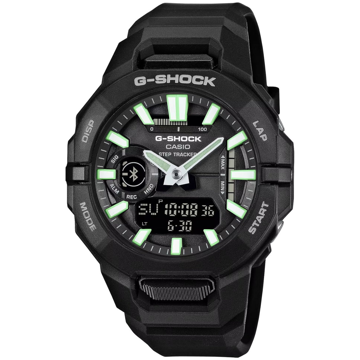 Casio G-Shock Step Tracker GBA-950-1AER analog herrklocka med svart urtavla och armband i resin