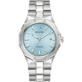 Bulova Classic 96B462 analog herrklocka med blå urtavla och armband i rostfritt stål