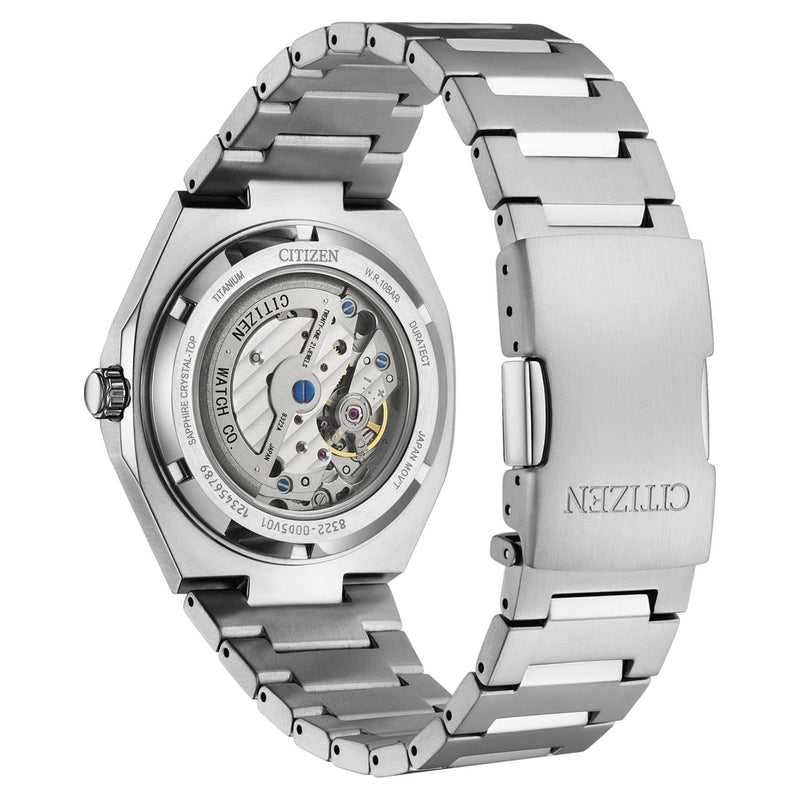Citizen Automatic Titanium Zenshin 60 NK5020-58P analog herrklocka med koppar urtavla och armband i titan