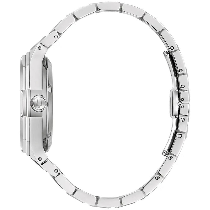 Bulova Classic 96B463 analog herrklocka med blå urtavla och armband i rostfritt stål