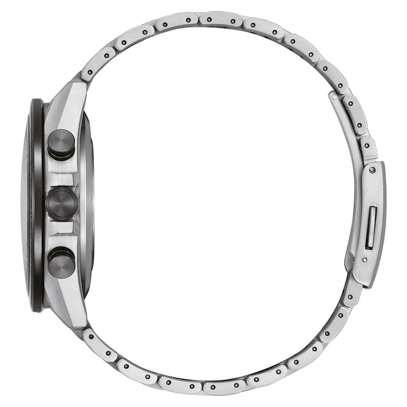Citizen Satellite Wave GPS CC4075-50L analog herrklocka med blå urtavla och armband i titan
