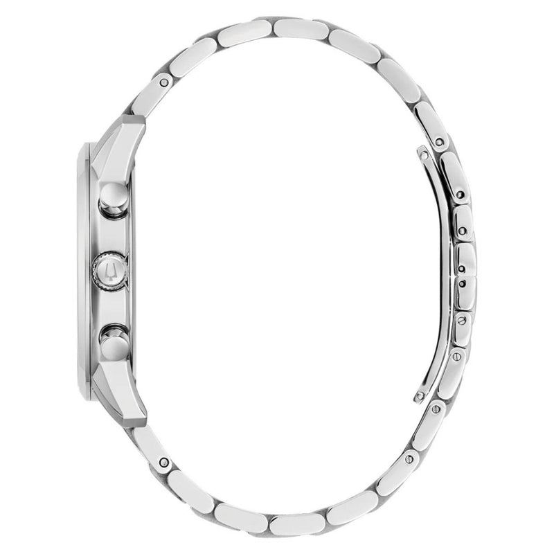 Bulova Klassisk 96B411 analog herrklocka med silver urtavla och armband i rostfritt stål