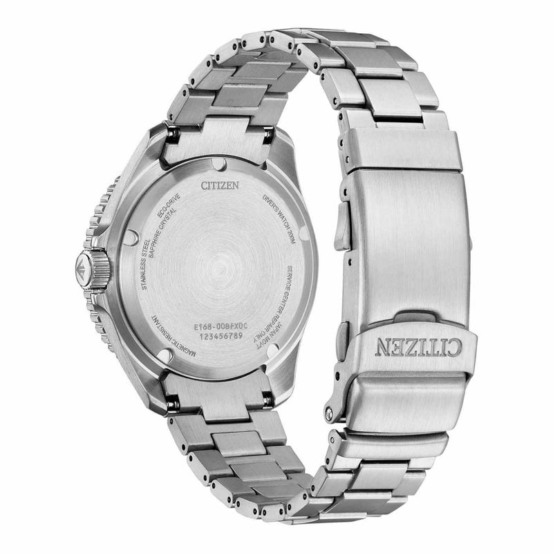 Citizen Promaster Eco-Drive BN0261-51E analog herrklocka med svart urtavla och armband i rostfritt stål