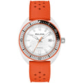 Bulova Snorkel 98B448 analog herrklocka med vit urtavla och armband i gummi