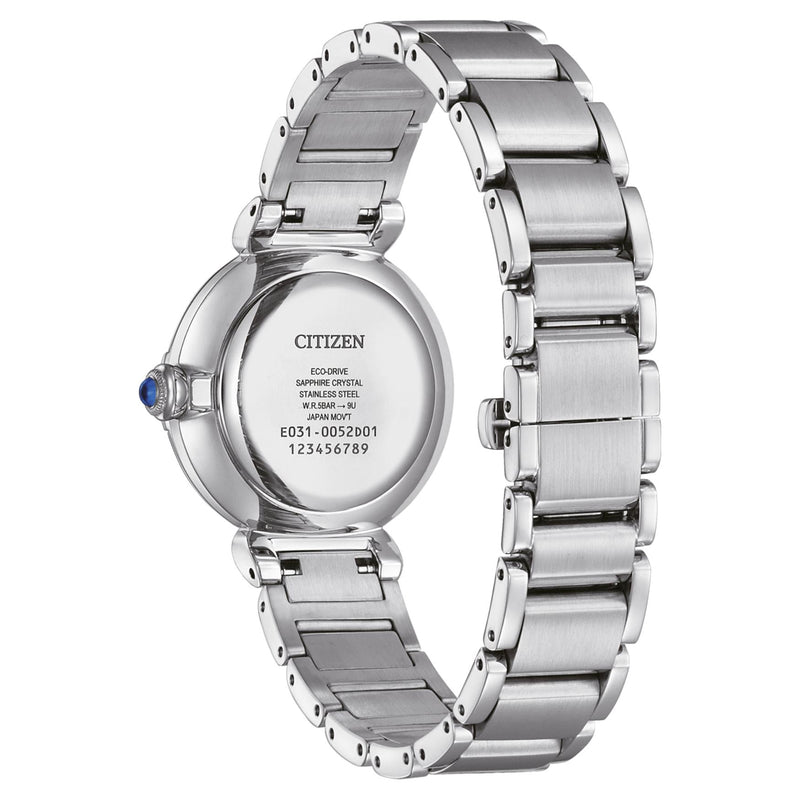 Citizen L EM1060-87L analog damklocka med blå urtavla och armband i rostfritt stål