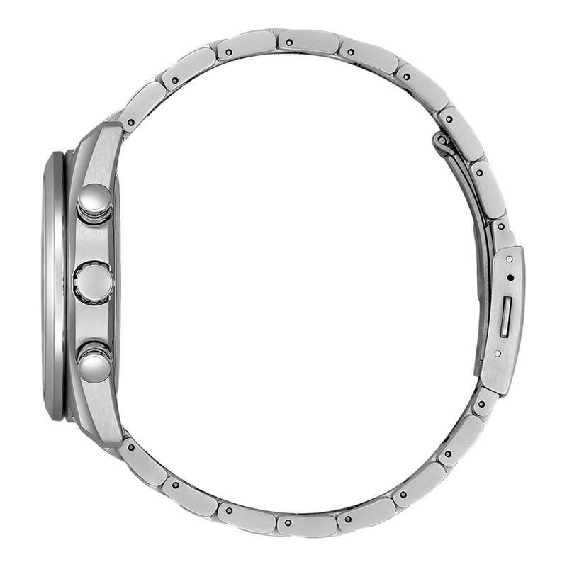 Citizen Tsuki-yomi BY1010-81H analog herrklocka med grå urtavla och armband i titan