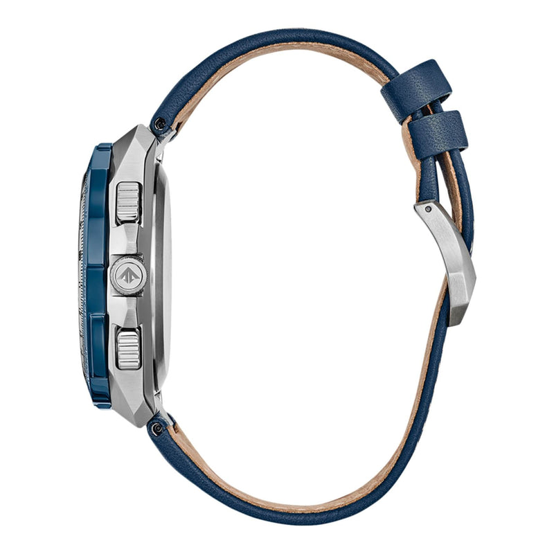 Citizen Promaster Skyhawk JY8148-08L analog herrklocka med blå urtavla och armband i läder