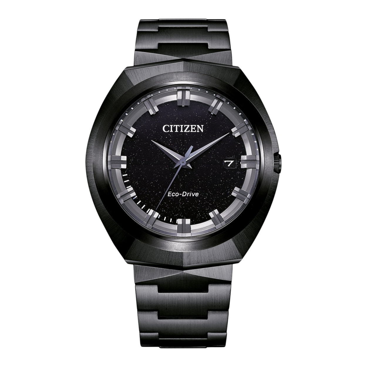 Citizen Eco-Drive BN1015-52E analog herrklocka med svart urtavla och armband i rostfritt stål