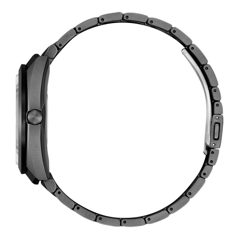 Citizen Eco-Drive BN1015-52E analog herrklocka med svart urtavla och armband i rostfritt stål